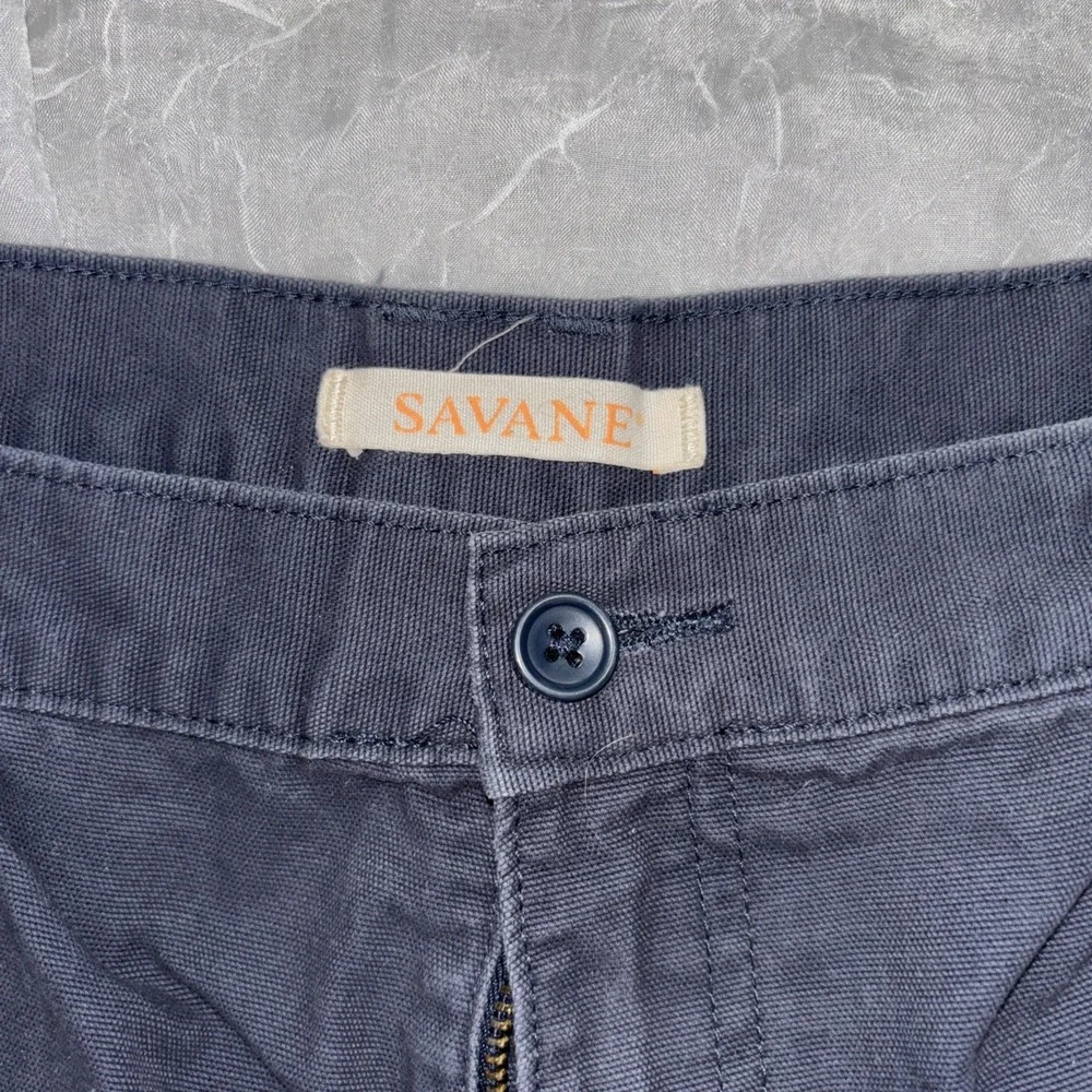 Savane Shorts Mens 38 Blue Nights Cargo Safari Utility Stretch Waist Flat Front